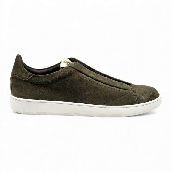 Bally Crest Romy Suede Slip On Men’s Sneakers Green - NWB $400 - Picture 3 of 7
